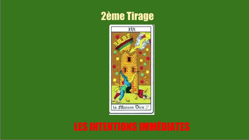 Le deuxieme tirage tarot de marseille gratuit immediat avec la carte de la maison Dieu