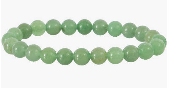 Un bracelet en aventurine verte