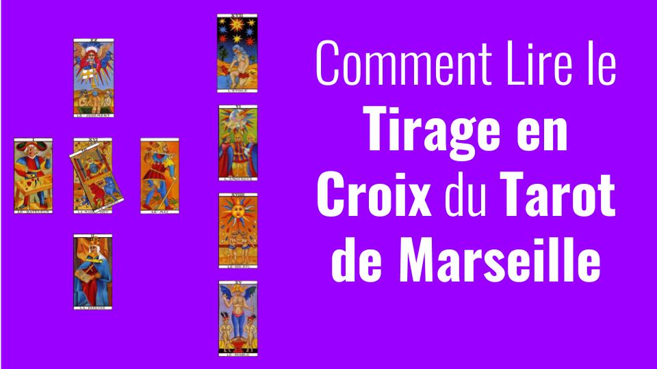 La diapositive de l'article pour apprendre à maîtriser le tirage en croix du tarot de Marseille.